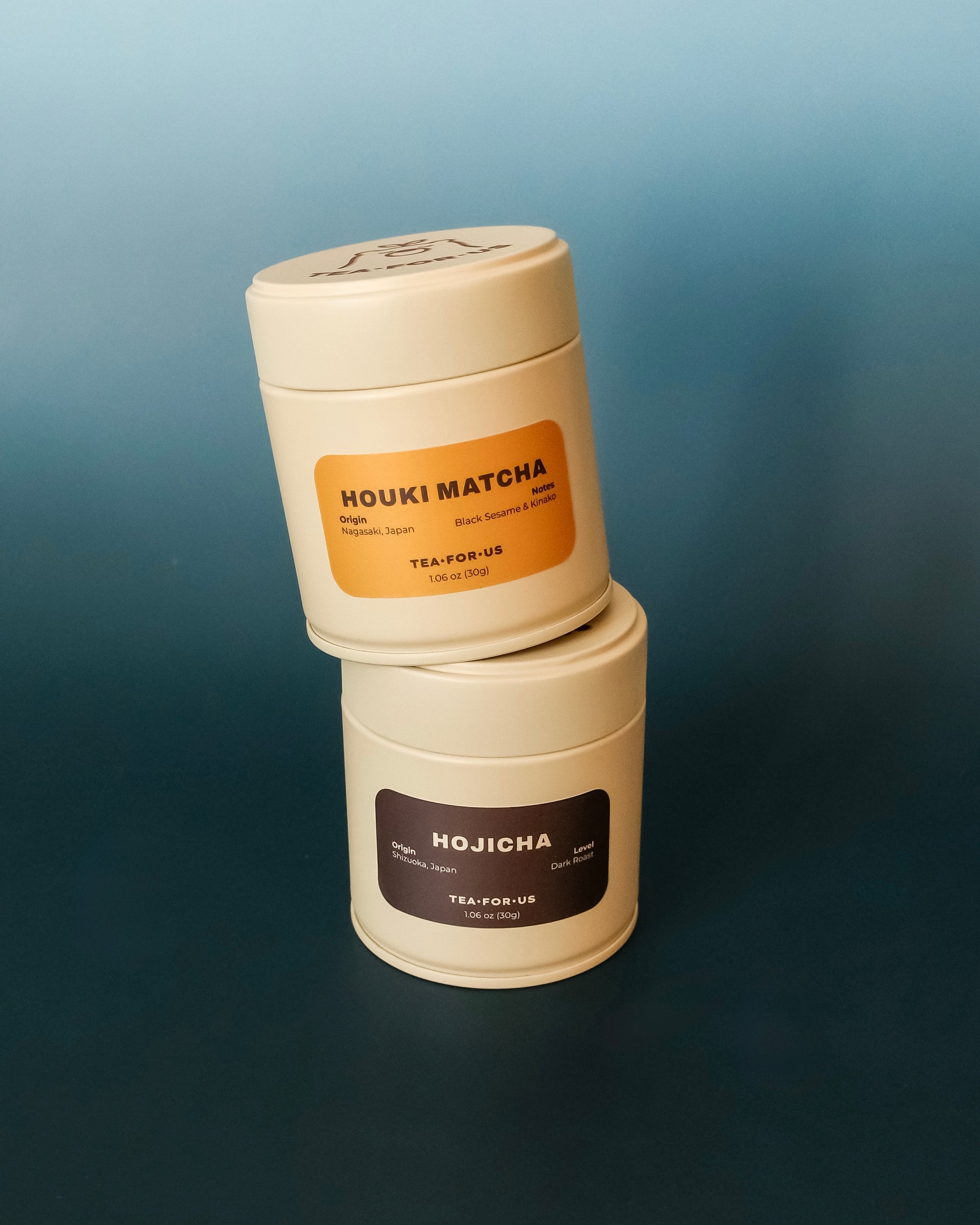 Tea For Us Tea For Us Matcha & Hojicha Duo Houki Matcha & Hojicha